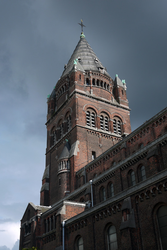 Antwerp, church and cloudy sky, aug. 2014 Antwerp, church and cloudy sky